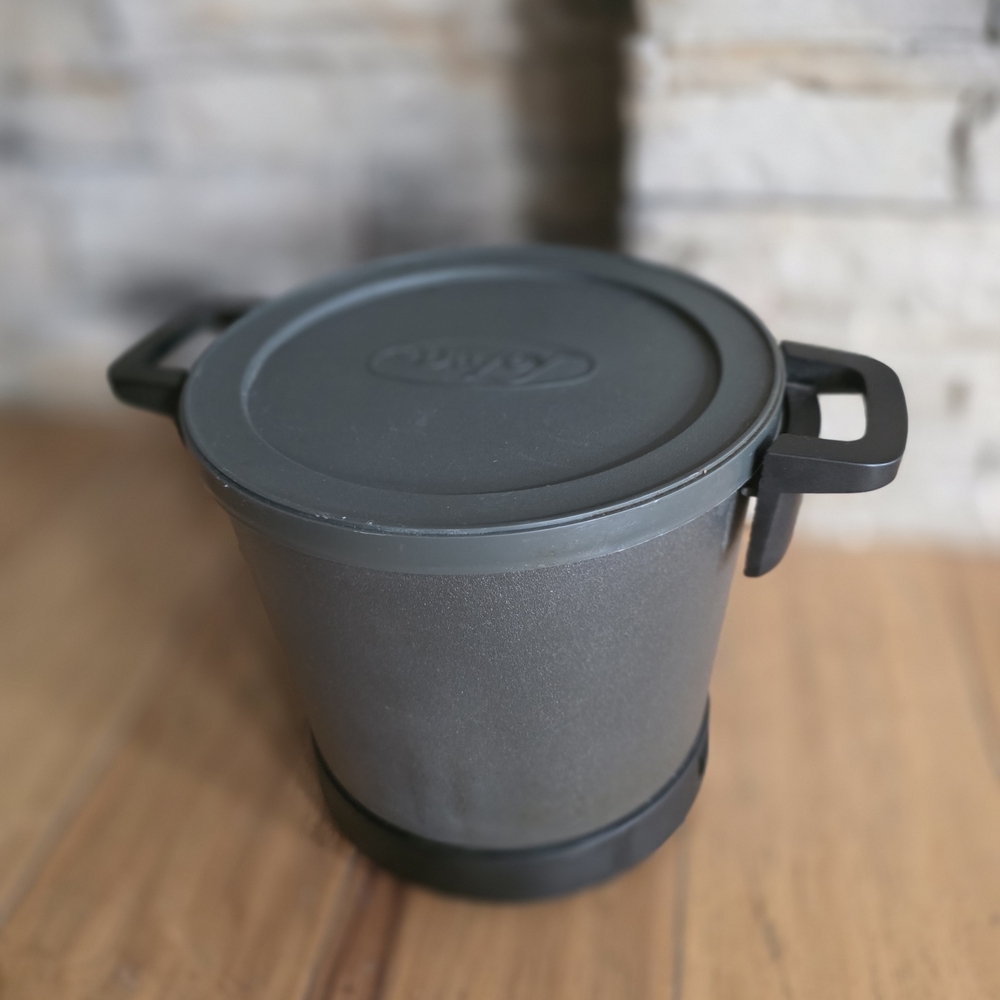 Gray Compost Bin with Handles